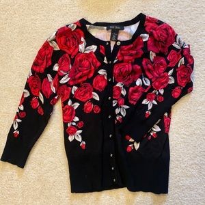 WHBM cropped sleeve cardigan